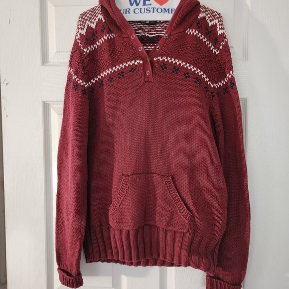POLO Jeans Co. Ralph Lauren Red Sweater with hood (unisex) 100% Cotton USA - Picture 3 of 6